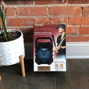 Carlos Santana Mumbo 6.5 Portable Karaoke Speaker Bluetooth 5.0 w/ Colors+Mic